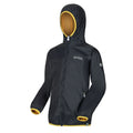 Seal Grey - Side - Regatta Great Outdoors Childrens-Kids Lever II Packaway Rain Jacket