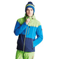 Electric Lime-Nautical Blue - Back - Dare 2B Mens Roamer Waterproof Pro Ski Jacket