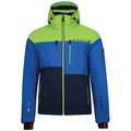 Electric Lime-Nautical Blue - Front - Dare 2B Mens Roamer Waterproof Pro Ski Jacket