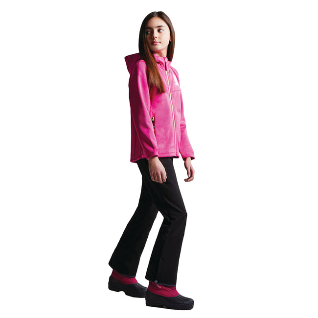 Cyber Pink - Side - Dare 2B Kids-Childrens Embed Softshell Jacket