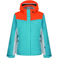 Aqua-Vibrant Orange - Front - Dare 2B Womens-Ladies Prosperity Ski Jacket