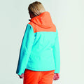 Aqua-Vibrant Orange - Side - Dare 2B Womens-Ladies Prosperity Ski Jacket