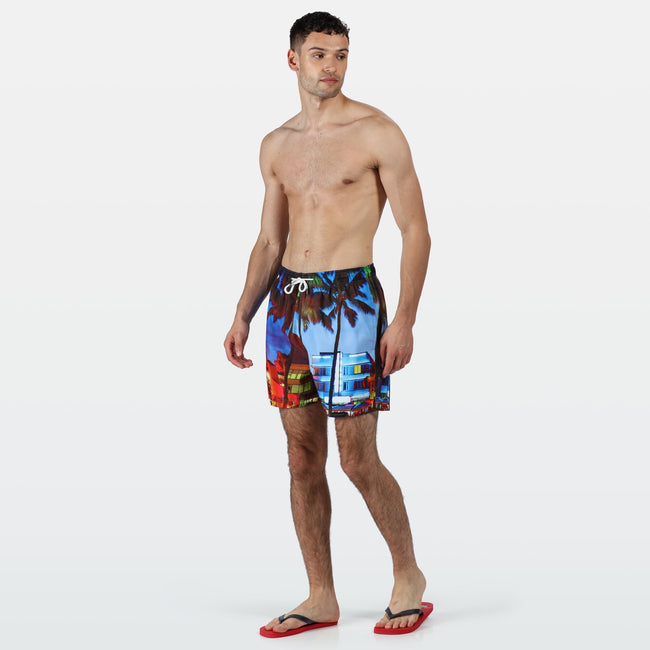 Multicoloured Print - Lifestyle - Regatta Mens Mawson II Swim Shorts