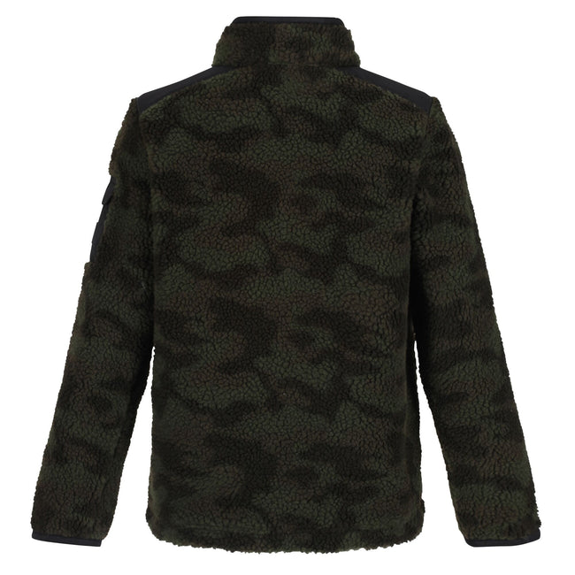 Dark Khaki-Black - Side - Regatta Childrens-Kids Macklin Fleece Top