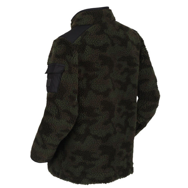 Dark Khaki-Black - Pack Shot - Regatta Childrens-Kids Macklin Fleece Top
