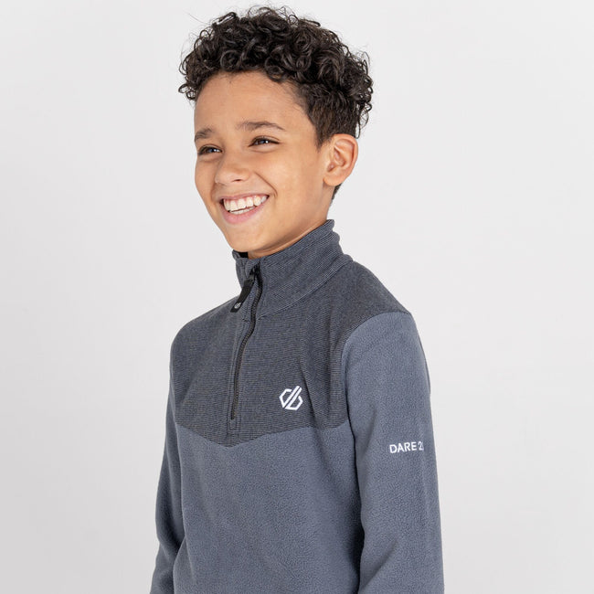 Dark Storm Grey - Close up - Regatta Boys Joyous Half Zip Fleece Top
