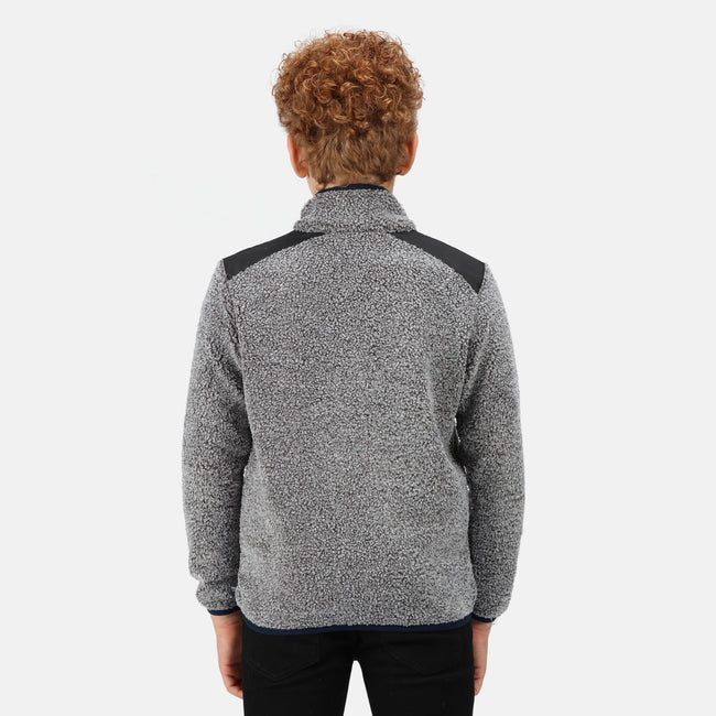 Rhino Marl-Black - Lifestyle - Regatta Childrens-Kids Mykelti Full Zip Fleece Jacket