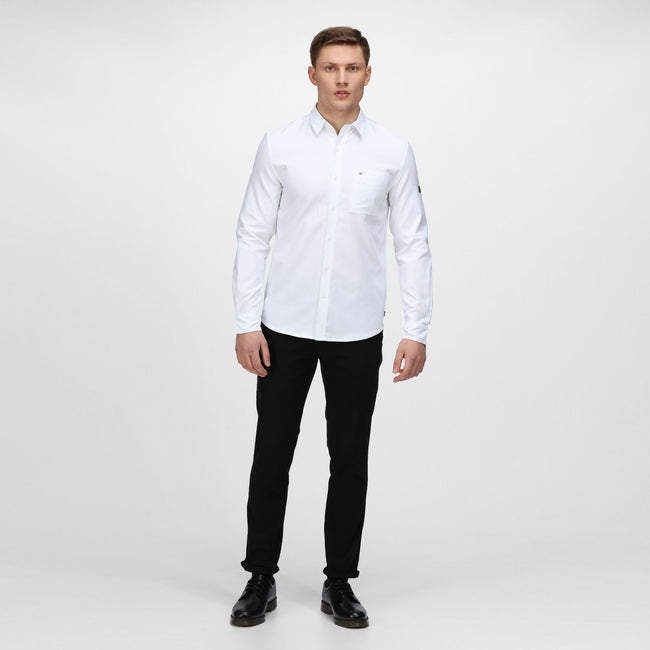 White - Back - Regatta Mens Darien Long-Sleeved Shirt
