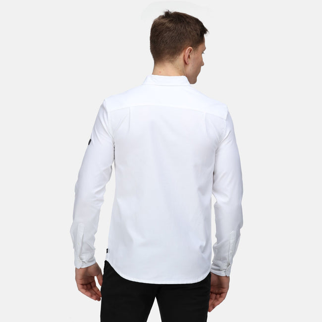 White - Side - Regatta Mens Darien Long-Sleeved Shirt