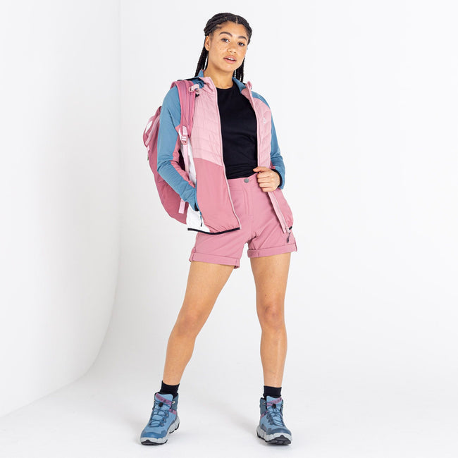 Powder Pink-Mesa Rose - Lifestyle - Dare 2B Womens-Ladies Surmount II Wool Hybrid Jacket