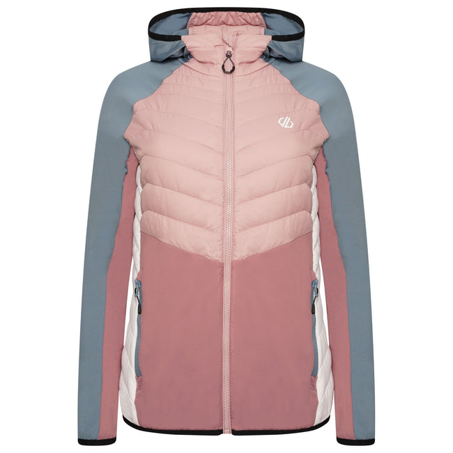 Powder Pink-Mesa Rose - Front - Dare 2B Womens-Ladies Surmount II Wool Hybrid Jacket