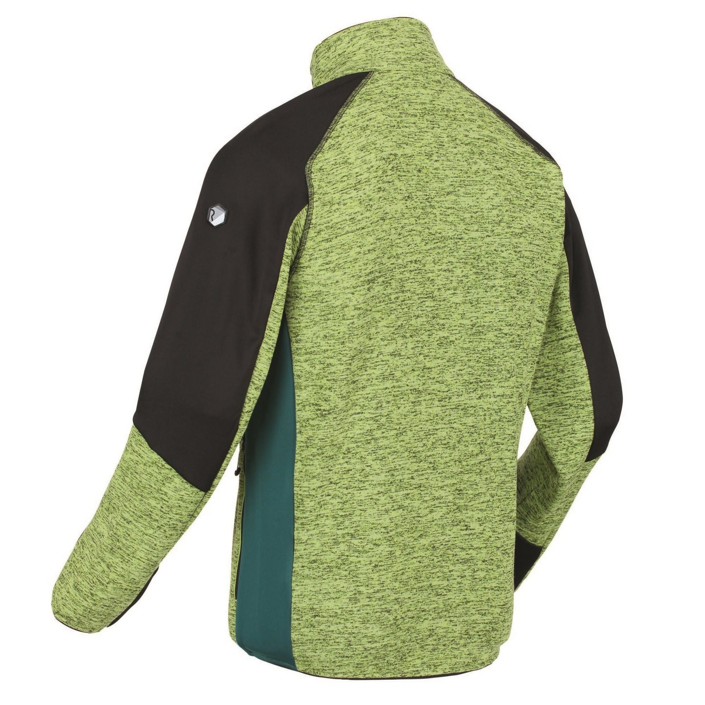 Bright Kiwi-Black - Close up - Regatta Mens Coladane III Zip Fleece Jacket