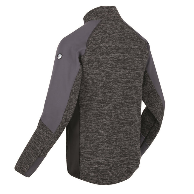 Black-India Grey - Close up - Regatta Mens Coladane III Zip Fleece Jacket
