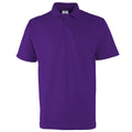 Purple - Front - RTXtra Mens Pique Knit Classic Polo Shirt
