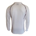 White-Navy trim - Back - Surridge Mens-Youth Premier Sports Long Sleeve Polo Shirt