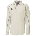 White-Maroon trim - Front - Surridge Mens-Youth Premier Sports Long Sleeve Polo Shirt