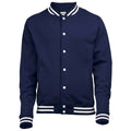 Oxford Navy - Front - Awdis Adults Unisex College Varsity Jacket