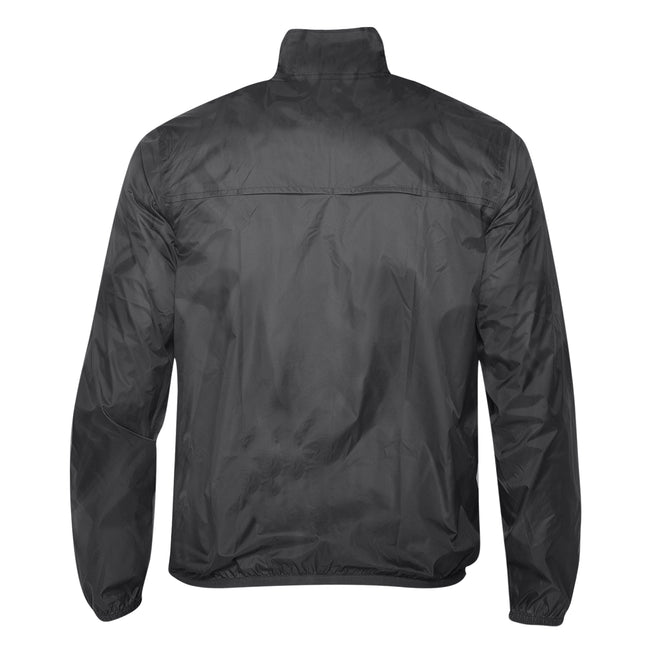 Black- White - Front - 2786 Mens Contrast Lightweight Windcheater Shower Proof Jacket