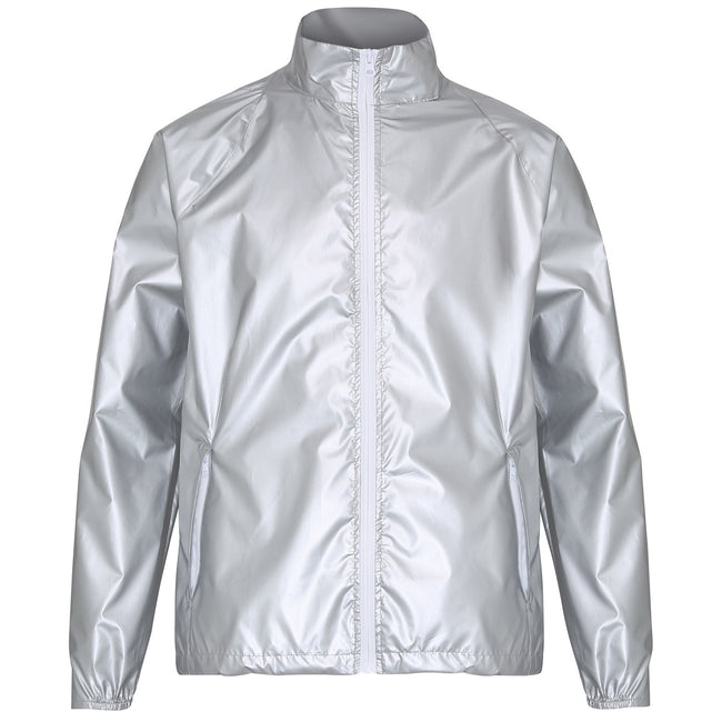 Navy- White - Side - 2786 Mens Contrast Lightweight Windcheater Shower Proof Jacket
