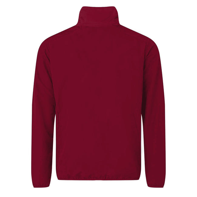 Burgundy- White - Front - 2786 Mens Contrast Lightweight Windcheater Shower Proof Jacket