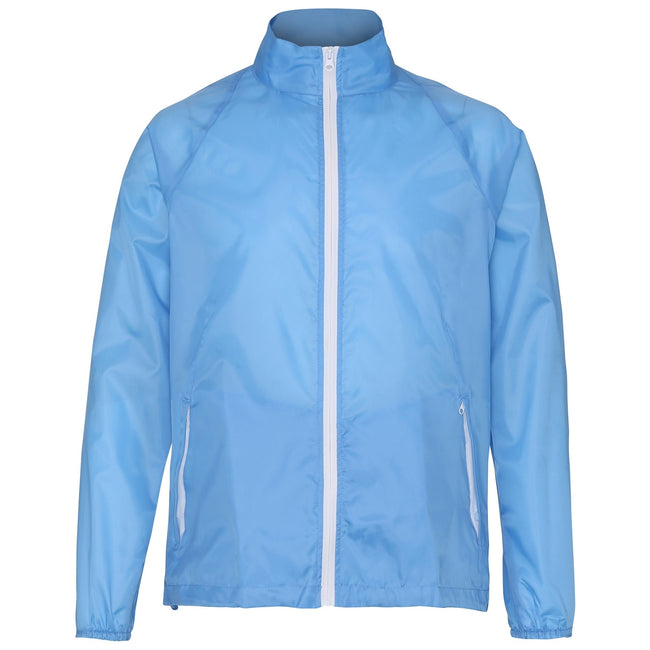 Orange- Black - Side - 2786 Mens Contrast Lightweight Windcheater Shower Proof Jacket