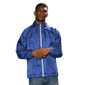 Royal- White - Back - 2786 Mens Contrast Lightweight Windcheater Shower Proof Jacket