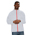 White- Red - Back - 2786 Mens Contrast Lightweight Windcheater Shower Proof Jacket