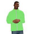 Lime- White - Back - 2786 Mens Contrast Lightweight Windcheater Shower Proof Jacket