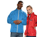 Sapphire- White - Side - 2786 Mens Contrast Lightweight Windcheater Shower Proof Jacket