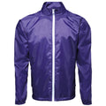 Lime- White - Side - 2786 Mens Contrast Lightweight Windcheater Shower Proof Jacket