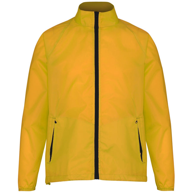 Amber- Black - Front - 2786 Mens Contrast Lightweight Windcheater Shower Proof Jacket