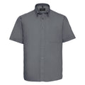 Zinc - Front - Russell Collection Mens Short Sleeve Classic Twill Shirt