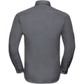 Zinc - Back - Russell Collection Mens Long - Roll-Sleeve Work Shirt