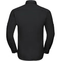 Black - Back - Russell Collection Mens Long - Roll-Sleeve Work Shirt