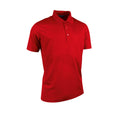 Garnet Red - Front - Glenmuir Mens Plain Performance Pique Short Sleeve Golf Polo Shirt