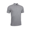 Light Grey Marl - Front - Glenmuir Mens Plain Performance Pique Short Sleeve Golf Polo Shirt