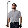 Light Grey Marl - Back - Glenmuir Mens Plain Performance Pique Short Sleeve Golf Polo Shirt