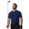 Navy - Back - Glenmuir Mens Plain Performance Pique Short Sleeve Golf Polo Shirt