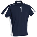 Navy-White - Front - Finden & Hales Womens-Ladies Club Polo Shirt