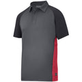Steel Grey- Black - Front - Snickers AVS Advanced Workwear Short Sleeve Polo Shirt