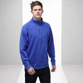 Royal Blue - Back - Fruit Of The Loom Mens Lightweight Zip Neck Sweatshirt