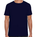 Navy - Side - Gildan Adults Unisex Short Sleeve Premium Cotton V-Neck T-Shirt
