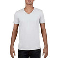White - Back - Gildan Adults Unisex Short Sleeve Premium Cotton V-Neck T-Shirt