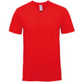 Red - Front - Gildan Adults Unisex Short Sleeve Premium Cotton V-Neck T-Shirt