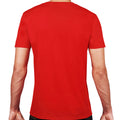 Red - Side - Gildan Adults Unisex Short Sleeve Premium Cotton V-Neck T-Shirt