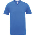 Royal - Front - Gildan Adults Unisex Short Sleeve Premium Cotton V-Neck T-Shirt