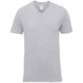 Sport Grey - Front - Gildan Adults Unisex Short Sleeve Premium Cotton V-Neck T-Shirt
