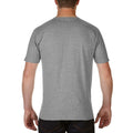 Sport Grey - Back - Gildan Adults Unisex Short Sleeve Premium Cotton V-Neck T-Shirt