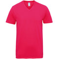 Heliconia - Front - Gildan Adults Unisex Short Sleeve Premium Cotton V-Neck T-Shirt