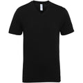 Black - Front - Gildan Adults Unisex Short Sleeve Premium Cotton V-Neck T-Shirt